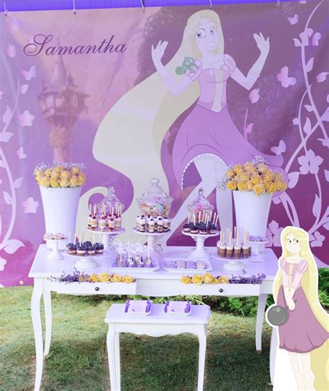 Fiesta Infantil de Rapunzel para el Cumpleaños de Samantha Ideas Bonitas Para
