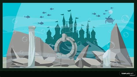 Atlantis Aquarium Background In Illustrator Svg  Eps Png