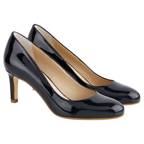 Hobbs Lizzie Leather Court Shoes In Navy Patent Blue Lyst