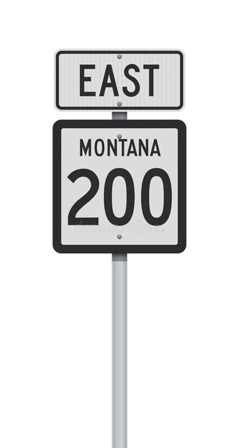 Montana State Highway Road Sign Stock Vector Illustration Of Signs