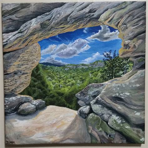 I Painted Double Arch In The Red River Gorge Kentucky