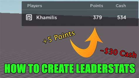 Roblox How To Create Leaderstats And Points Youtube