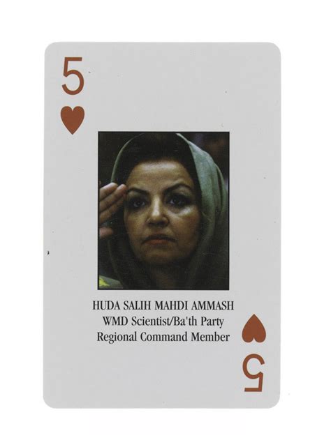 Iraq Pack A Set Of Most Wanted Iraqis Playing Cards Comprising 52