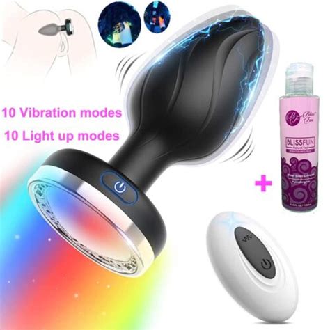 LED Light Up Anal Butt Plug Dildo Vibrator G Spot Stimulator Sex Toys For Women EBay