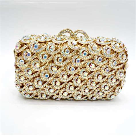 New Luxury Crystal Clutch Bag Crystal Evening Bag Cl 119f In Color