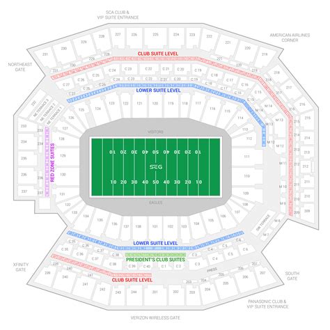 Lincoln Financial Field Seating Chart Club Suites Kanta Business News