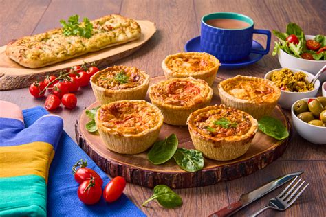 6 Piece Summertime Hand Crafted Quiche Collection Toppings Pies