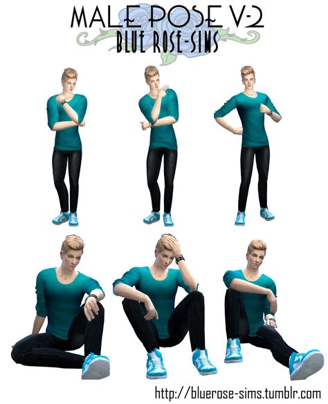 Bluerose Sims Male Pose V 2 Bluerose Sims