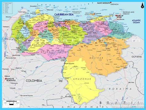 Map Of Venezuela Travelsmapscom