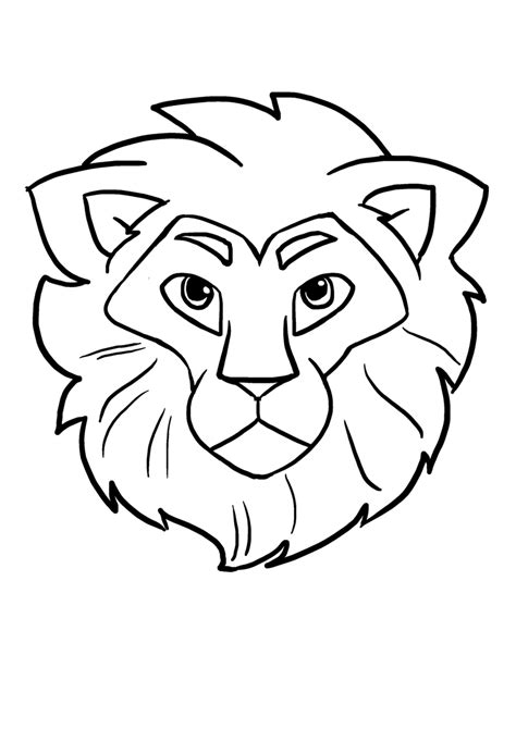 How To Make Lion Face Drawing