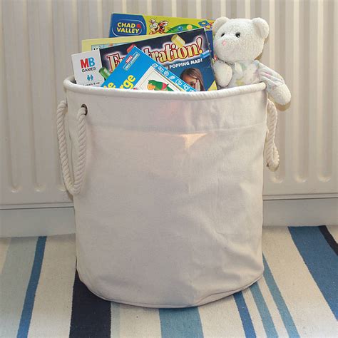 Canvas Toy Storage Bucket By The Original Canvas Bucket Bag Company