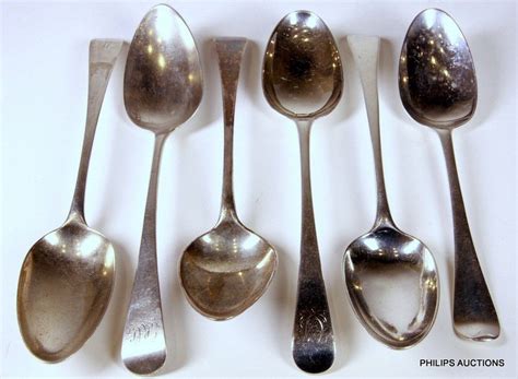 Georgian Sterling Silver Table Spoons Flatwarecutlery And