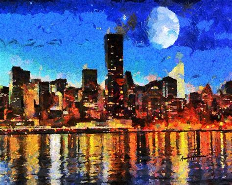 Cityscape Painting On Canvas