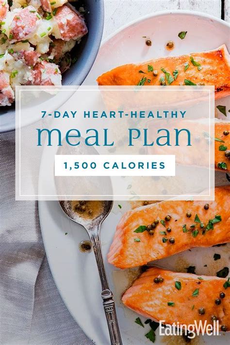 7 Day Heart Healthy Meal Plan 1500 Calories Heart Healthy Meals