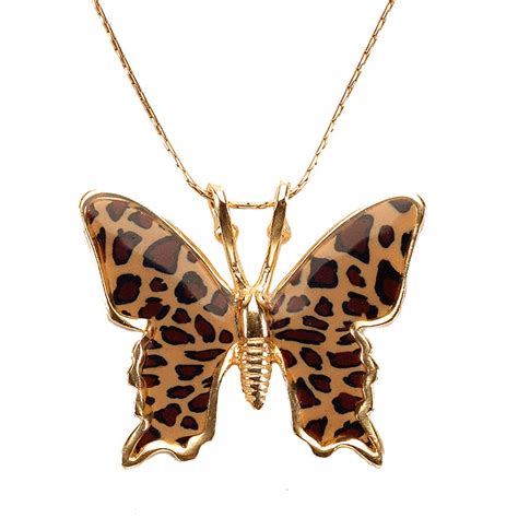 Butterfly Charm Necklace Gold Plated Silver Pendant With Etsy