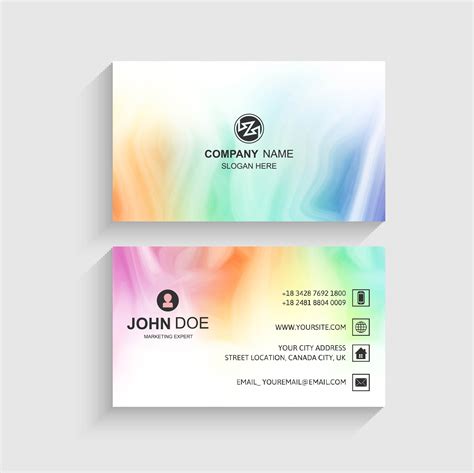 Abstract Colorful Business Card Template Design 246280 Vector Art At