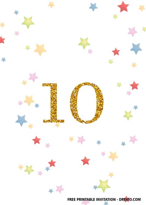 Free Printable 10th Birthday Invitation Templates 10th Birthday