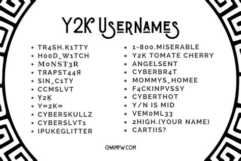 500 Y2k Usernames Brand New Collections For The Next Trend