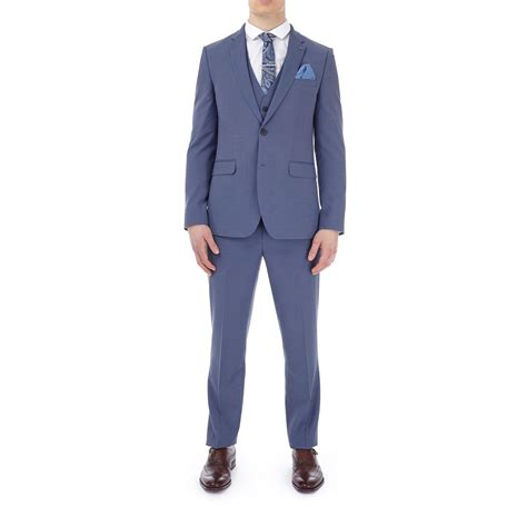Burton Piece Blue Puppytooth Slim Fit Suit Debenhams Slim Fit Suit Burton Piece Suits