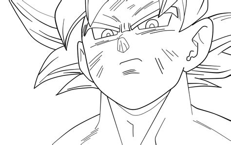 Goku Mastered Ultra Instinct Lineart By Daimaoha5a4 On Deviantart