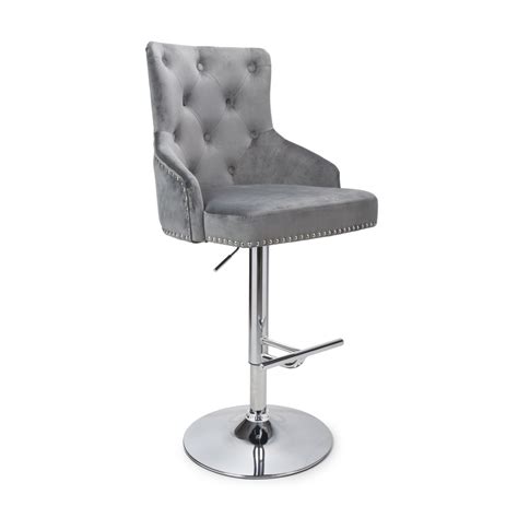 Shankar Rocco Brushed Velvet Bar Stool Casamo Love Your Home