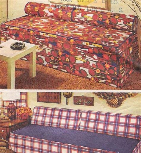 Vintage 70s Sewing Pattern Couch Sofa Cover Home Decor