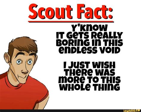 Scout Fact Yy Know It Gets Really Boring In This Enpdless Void 1 Just