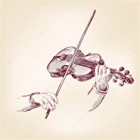Violin Vintage Hand Drawn Vector Illustration Premium Vector In Adobe