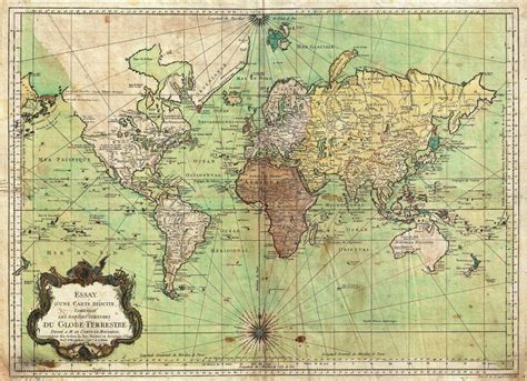 Mapas Hist Ricos Del Mundo Mapamundi Siglo Xviii