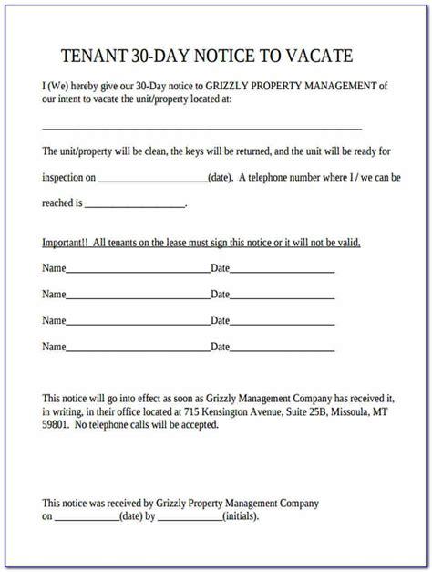 Landlord s see texas property code section 24. 60 Day Notice To Vacate California Form - Form : Resume ...