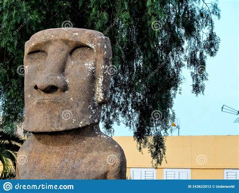 Moai Standing From Easter Island Stock Photo Image Of Archeology