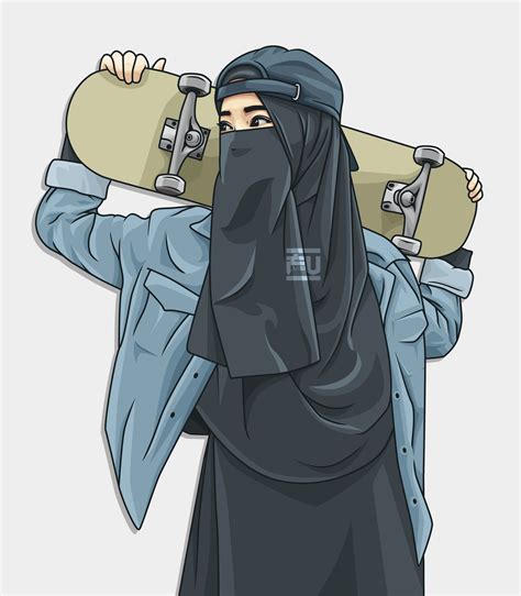 Hijab Vector Niqab Ahmadfu Hijab Cartoon Islamic Gi Vrogue Co