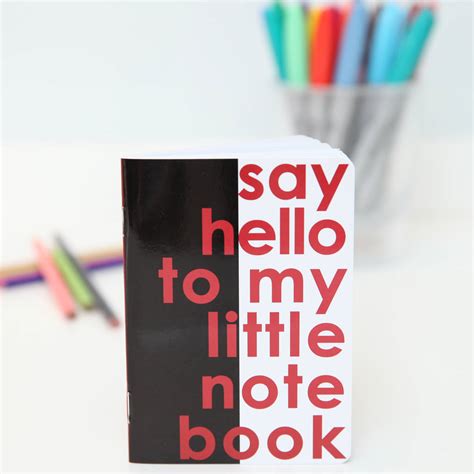 That's my sweetheart in there. set of movie quote notebooks for stationery lovers by two little boys | notonthehighstreet.com