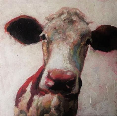 Daily Paintworks Cow Close Up Original Fine Art For Sale