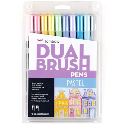 Buy Tombow 56187 Dual Brush Pen Art Markers Pastel 10 Pack Blendable