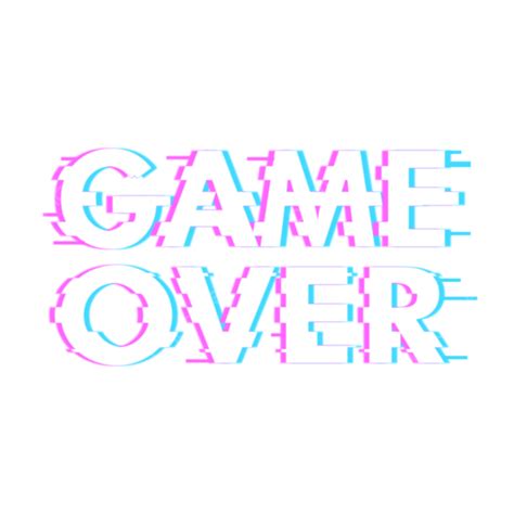 Glitch Text Effect Png Picture Game Over Text Glitch Effect Png