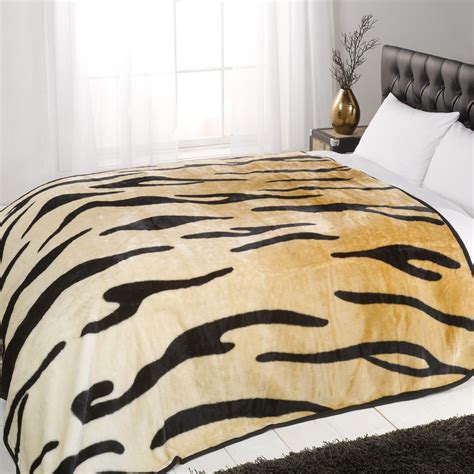 Animal Print Faux Fur Large Mink Throw Soft Warm Luxury Fleece Bed Sofa