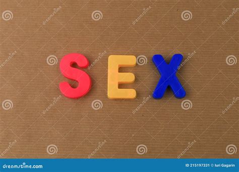 word or text sex written in the alphabet with colorful letters o stock image image of