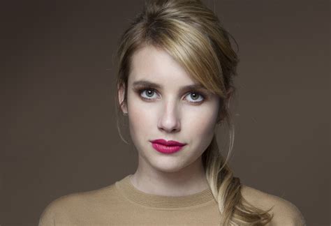 Image Emma Roberts Eyes Dark Blonde Face Hair Staring Red Lips