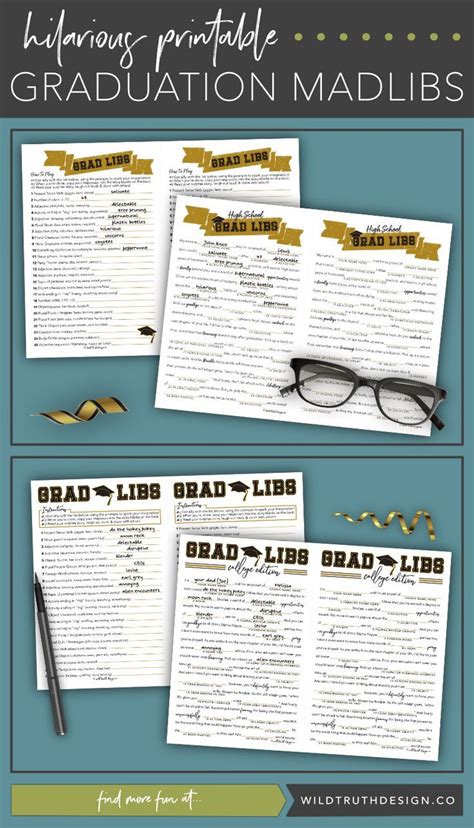 Graduationmadlibs Gradlibs Highschoolgraduationmadlibs