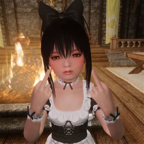 garuda b skyrim 🐦 on twitter btw what is this maid costume name can you tell me t