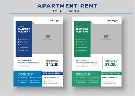 Perfect Apartment For Rent Poster, Apartment Rent Flyer Template, Home