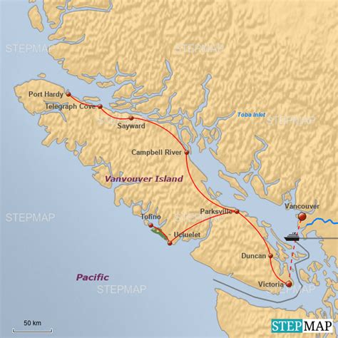 Stepmap Vancouver Island Landkarte Für Kanada