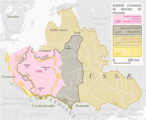 Border Changes In History Of Poland Poland History History Map