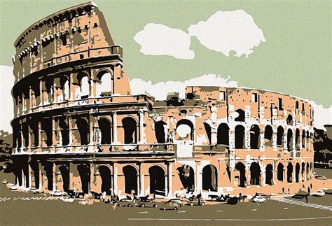 Il Colosseo Roma The Colosseum Or Coliseum Rome Art Print By Aapshop