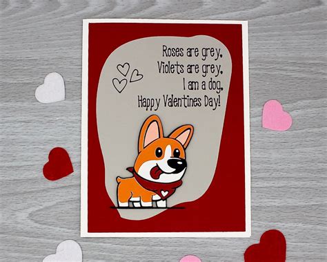 Funny Dog Valentines Card Funny Valentines Day Etsy