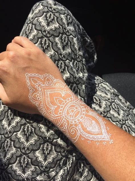 1 Sheet Of White Henna Tattoos Henna Tattoos White Lace Tattoos