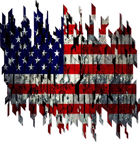 Distressed American Flag Decal Full Color American Flag