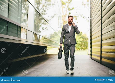 Businessman Going To Work Stock Image Image Of Outside 80289281