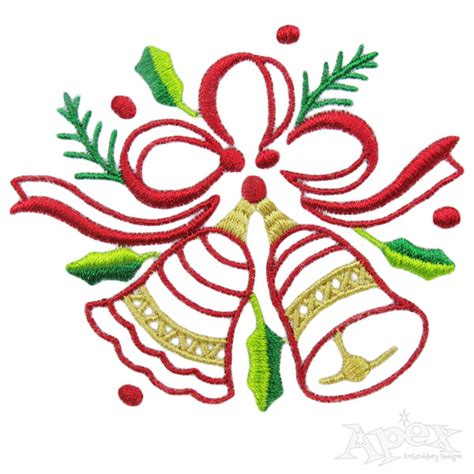 See also another cristmas embroidery designs. Christmas Bells Embroidery Design